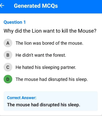 MCQ Generator using NLP
